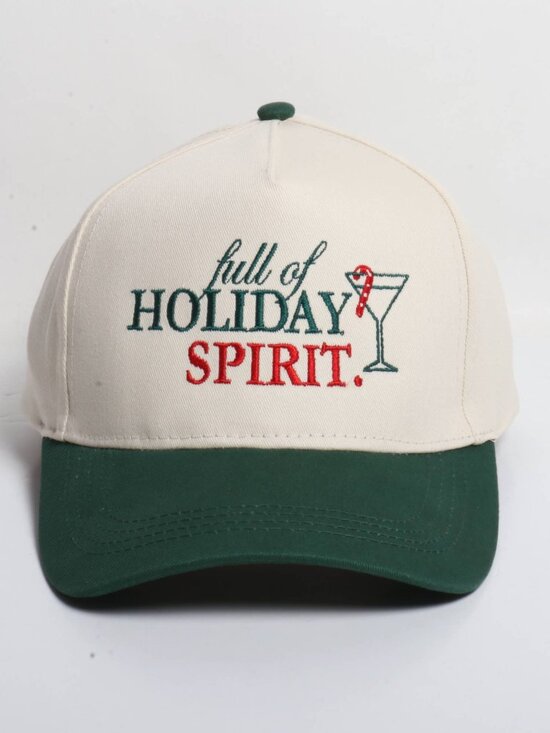 Full of Holiday Spirit Embroidered Cap